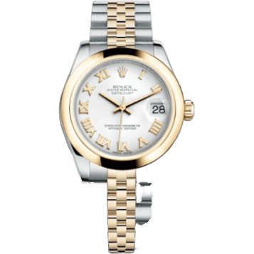 Rolex Datejust 31 Rolesor Yellow Domed / Jubilee / White Roman 178243-0067