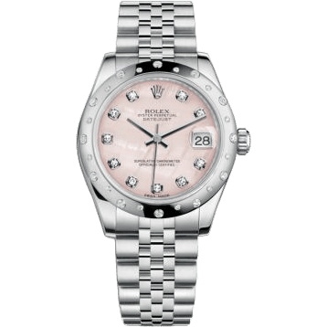Rolex Datejust 31 Stainless Steel Domed Diamond / Jubilee / Pink MOP 178344-0018