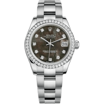 Rolex Datejust 31 Stainless Steel Diamond / Oyster / Black MOP 178384-0019