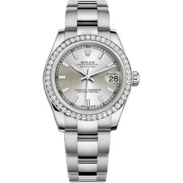 Rolex Datejust 31 Stainless Steel Diamond / Oyster / Silver 178384-0043