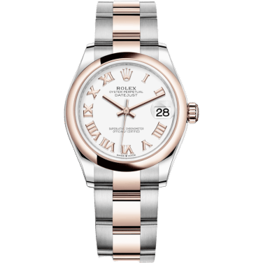 Rolex Datejust 31 Stainless Steel/ Rose Gold / Domed / White - Roman / Oyster 278241-0001