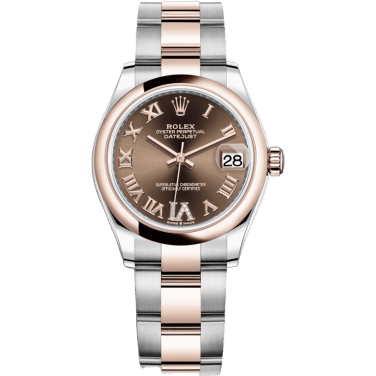 Rolex Datejust 31 Stainless Steel/ Rose Gold / Domed / Chocolate - Roman / Oyster 278241-0003
