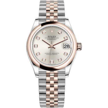 Rolex Datejust 31 Stainless Steel / Rose Gold / Domed / Silver - Diamond / Jubilee 278241-0016