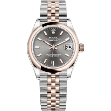 Rolex Datejust 31 Stainless Steel / Rose Gold / Domed / Grey / Jubilee 278241-0018