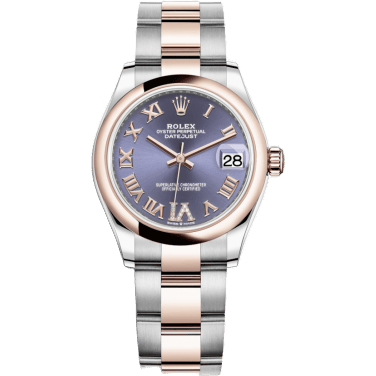 Rolex Datejust 31 Stainless Steel/ Rose Gold / Domed / Aubergine - Roman / Oyster 278241-0019