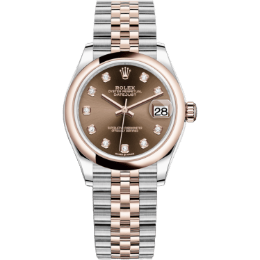 Rolex Datejust 31 Stainless Steel/ Rose Gold / Domed / Chocolate - Diamond / Jubilee 278241-0028