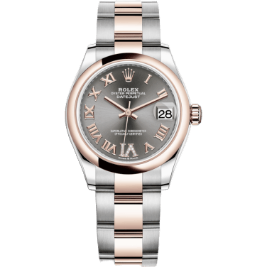 Rolex Datejust 31 Stainless Steel/ Rose Gold / Domed / Grey - Roman / Oyster 278241-0029