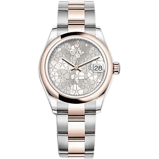 Rolex Datejust 31 Stainless Steel/ Rose Gold / Domed / Silver - Floral / Oyster 278241-0031