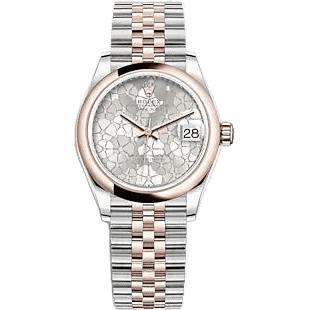 Rolex Datejust 31 Stainless Steel / Rose Gold / Domed / Silver - Floral / Jubilee 278241-0032