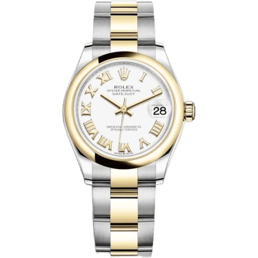 Rolex Datejust 31 Stainless Steel / Yellow Gold / Domed / White - Roman / Oyster 278243-0001