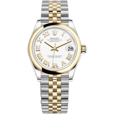 Rolex Datejust 31 Stainless Steel / Yellow Gold / Domed / White - Roman / Jubilee 278243-0002