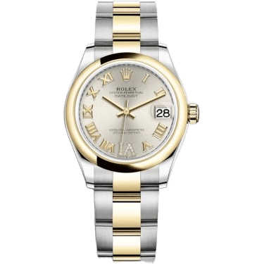 Rolex Datejust 31 Stainless Steel / Yellow Gold / Domed / Silver - Roman / Oyster 278243-0003