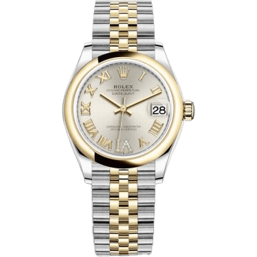 Datejust 31 Stainless Steel/ Yellow Gold / Domed / Silver - Roman / Jubilee