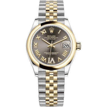 Rolex Datejust 31 Stainless Steel / Yellow Gold / Domed / Grey - Roman / Jubilee 278243-0018