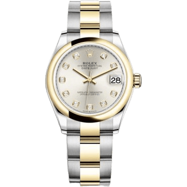 Rolex Datejust 31 Stainless Steel / Yellow Gold / Domed / Silver - Diamond / Oyster 278243-0019