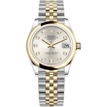 Rolex Datejust 31 Stainless Steel / Yellow Gold / Domed / Silver - Diamond / Jubilee 278243-0020