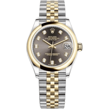 Rolex Datejust 31 Stainless Steel / Yellow Gold / Domed / Grey - Diamond / Jubilee 278243-0022