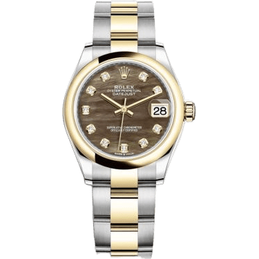 Rolex Datejust 31 Stainless Steel / Yellow Gold / Domed / Black MOP / Oyster 278243-0023