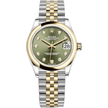 Rolex Datejust 31 Stainless Steel/ Yellow Gold / Domed / Olive - Diamond / Jubilee 278243-0030
