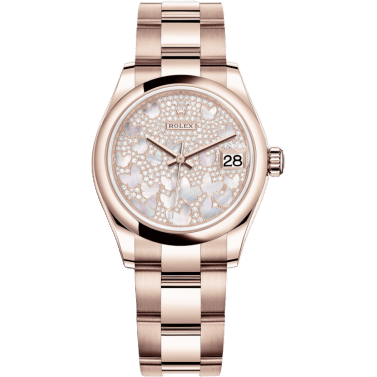 Rolex Datejust 31 Rose Gold / Domed / Butterfly / Oyster 278245-0019