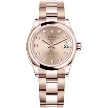 Rolex Datejust 31 Rose Gold / Domed / Rose - Diamond / Oyster 278245-0029