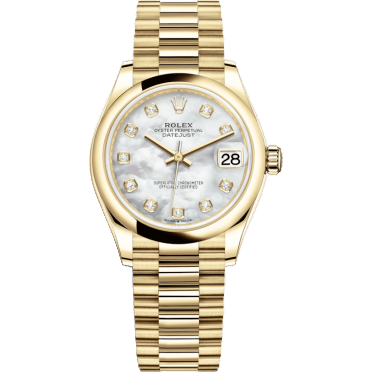 Rolex Datejust 31 Yellow Gold / Domed / MOP / President 278248-0016