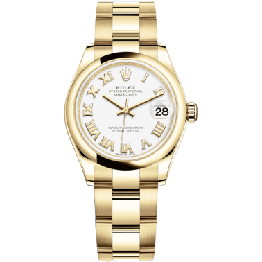 Rolex Datejust 31 Yellow Gold / Domed / White - Roman / Oyster 278248-0019