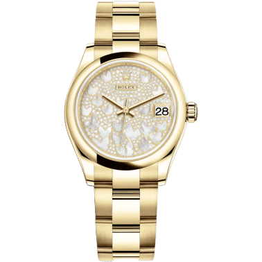 Rolex Datejust 31 Yellow Gold / Domed / Butterfly / Oyster 278248-0021