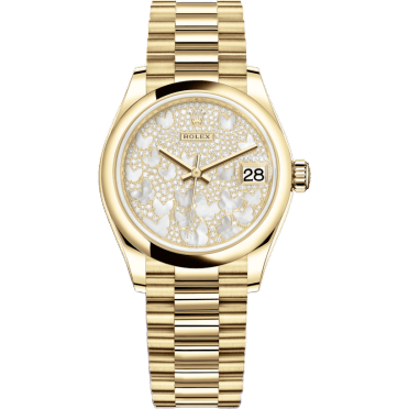 Rolex Datejust 31 Yellow Gold / Domed / Butterfly / President 278248-0022