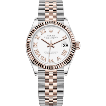 Rolex Datejust 31 Stainless Steel/ Rose Gold / Fluted / White - Roman / Jubilee 278271-0002