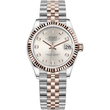 Rolex Datejust 31 Stainless Steel/ Rose Gold / Fluted / Silver - Diamond / Jubilee 278271-0016