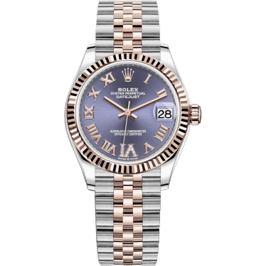 Rolex Datejust 31 Stainless Steel/ Rose Gold / Fluted / Aubergine - Roman / Jubilee 278271-0020