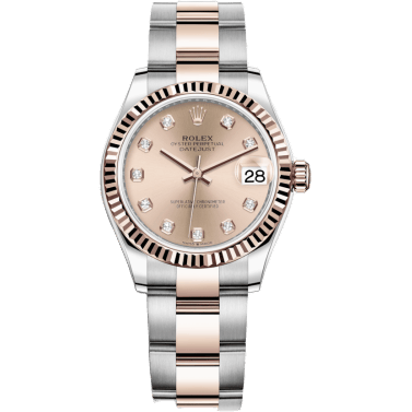 Rolex Datejust 31 Stainless Steel/ Rose Gold / Fluted / Rose - Diamond / Oyster 278271-0023