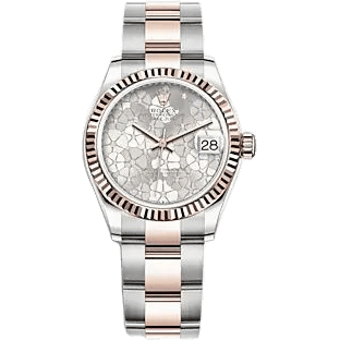 Rolex Datejust 31 Stainless Steel/ Rose Gold / Fluted / Silver - Floral / Oyster 278271-0031