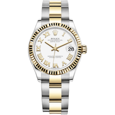 Rolex Datejust 31 Stainless Steel / Yellow Gold / Fluted / White - Roman / Oyster 278273-0001