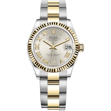 Rolex Datejust 31 Stainless Steel / Yellow Gold / Fluted / Silver - Roman / Oyster 278273-0003