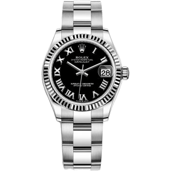 Rolex Datejust 31 Stainless Steel Fluted / Oyster / Black - Roman 278274-0001