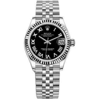 Rolex Datejust 31 Stainless Steel Fluted / Jubilee / Black - Roman 278274-0002