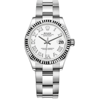 Rolex Datejust 31 Stainless Steel Fluted / Oyster / White - Roman 278274-0009