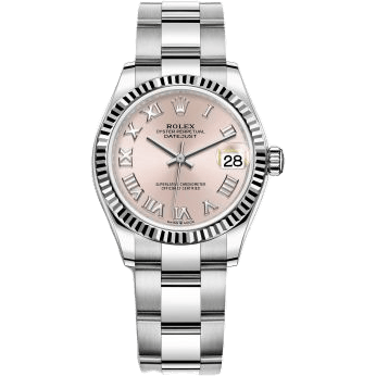Rolex Datejust 31 Stainless Steel Fluted / Oyster / Pink - Roman 278274-0019
