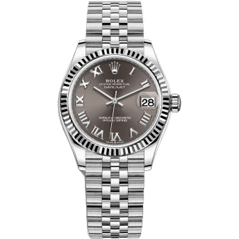 Rolex Datejust 31 Stainless Steel Fluted / Jubilee / Grey - Roman 278274-0022