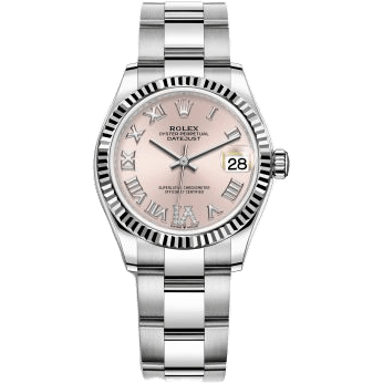 Rolex Datejust 31 Stainless Steel Fluted / Oyster / Pink - Roman 278274-0023