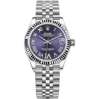 Rolex Datejust 31 Stainless Steel Fluted / Jubilee / Aubergine - Roman 278274-0026