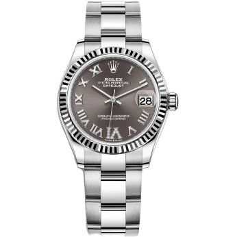 Rolex Datejust 31 Stainless Steel Fluted / Oyster / Grey - Roman 278274-0027