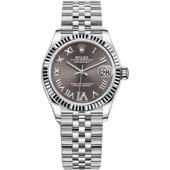 Rolex Datejust 31 Stainless Steel Fluted / Jubilee / Grey - Roman 278274-0028