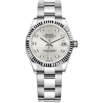 Rolex Datejust 31 Stainless Steel Fluted / Oyster / Silver - Diamond 278274-0029