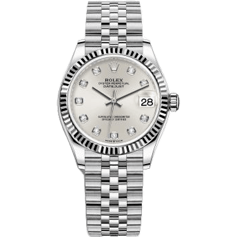 Rolex Datejust 31 Stainless Steel Fluted / Jubilee / Silver - Diamond 278274-0030