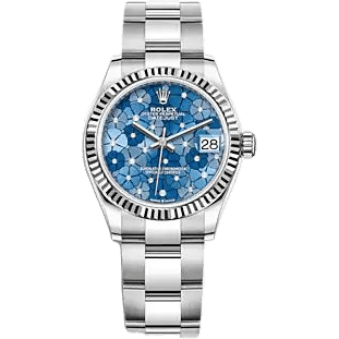 Rolex Datejust 31 Stainless Steel Fluted / Oyster / Blue - Floral 278274-0035