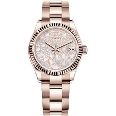 Rolex Datejust 31 Rose Gold / Fluted / Butterfly / Oyster 278275-0020