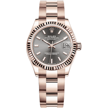 Rolex Datejust 31 Rose Gold / Fluted / Grey / Oyster 278275-0026